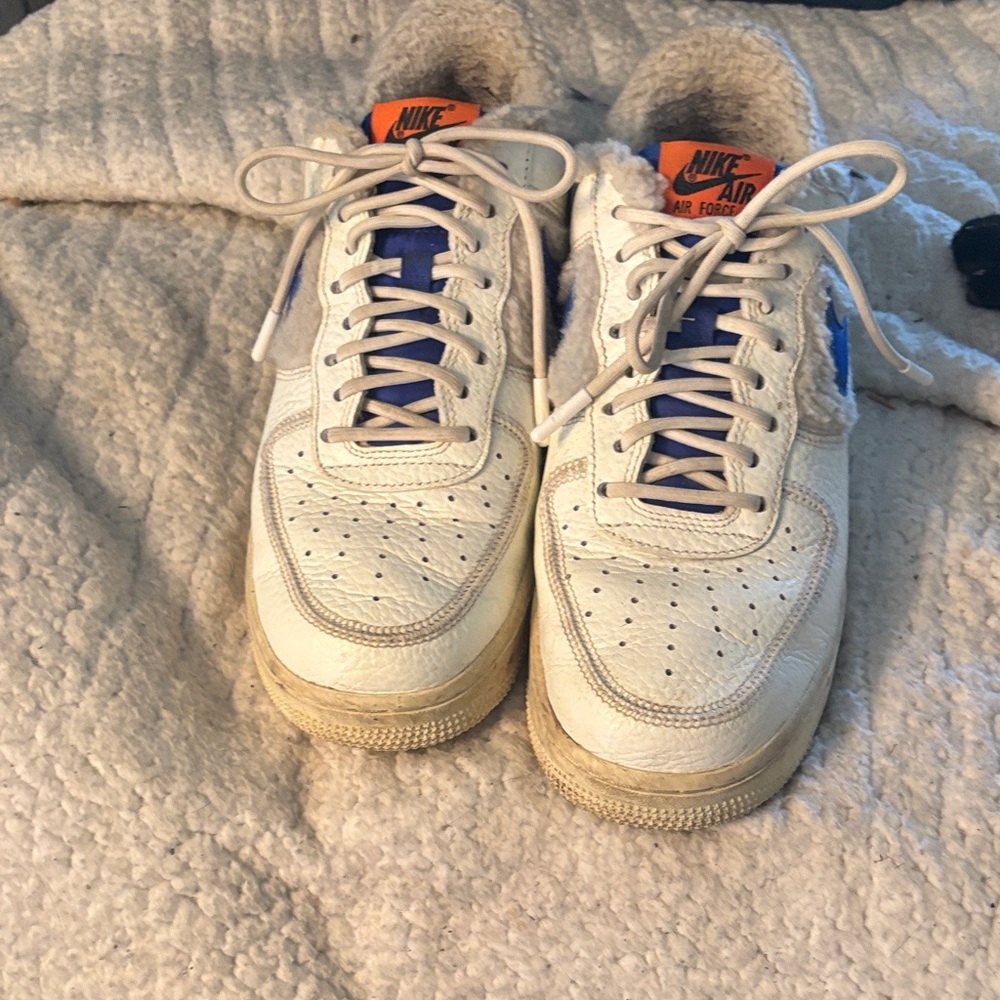 Nike White and Orange/Blue Sneakers